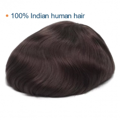 Ultra Thin Skin 100% Human Hair Toupee for Men
