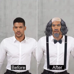 4 Pcs Bald Kinky Curly Fluffy Wig For Halloween Costume Cosplay