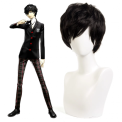 8 Pcs Black Short Cosplay Wig for Men